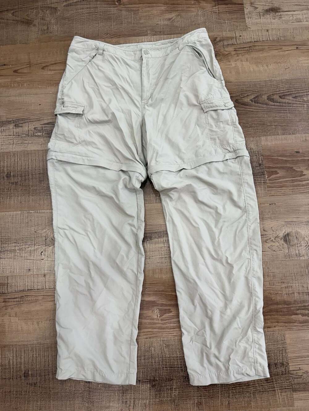 Columbia PFG Convertible Cargo Pants Size L Regular Beige Nylon Hiking